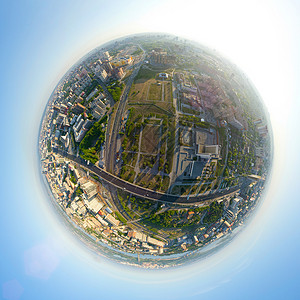 空中城市风景商业天线天空建筑背景办公室市中心城市景观天际户外高清图片素材