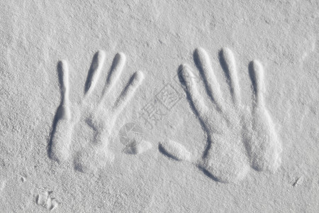 手印签到下雪时手印背景