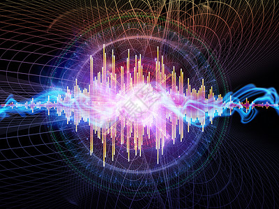 几何技术网格科学墙纸条纹紫色宇宙帆布笔触几何学背景图片