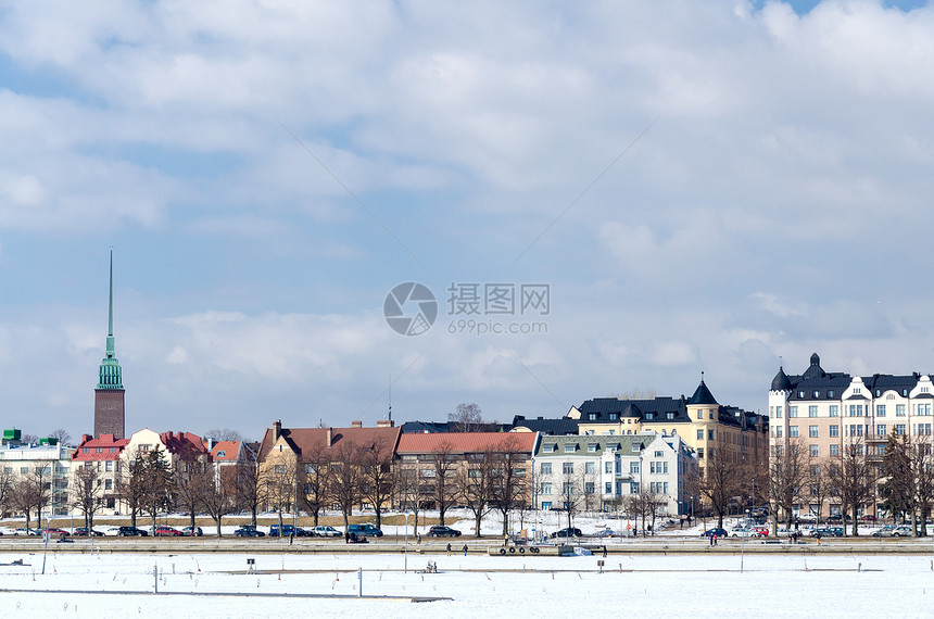 赫尔辛基冬季中心旅行街道教会地标景观风景历史全景码头图片