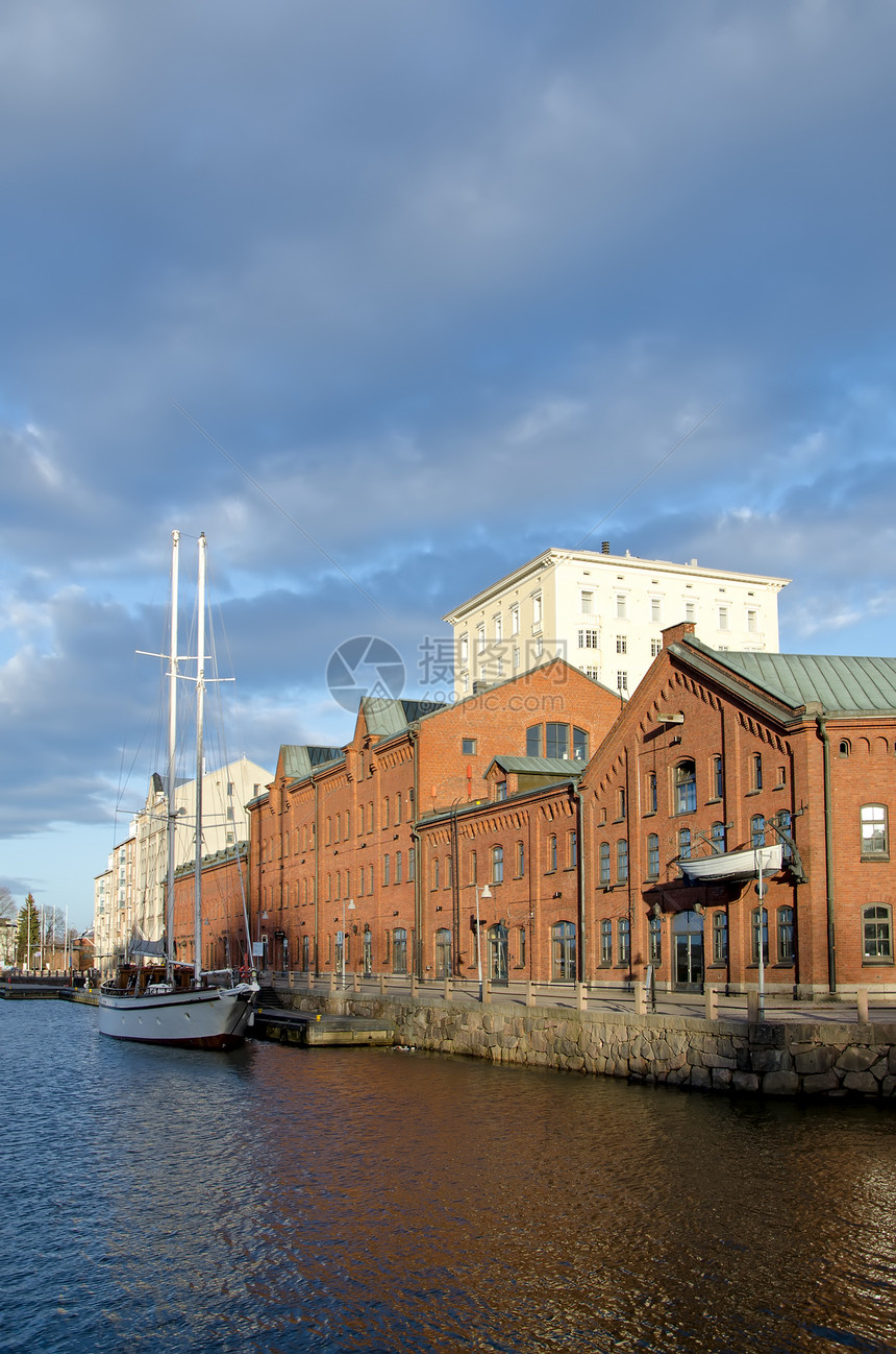 赫尔辛基日落血管港口城市全景教会中心地标码头历史旅游图片
