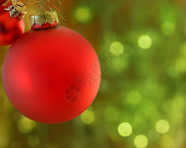 圣诞球烛光饰品绿色红色装饰橙子蜡烛背景图片