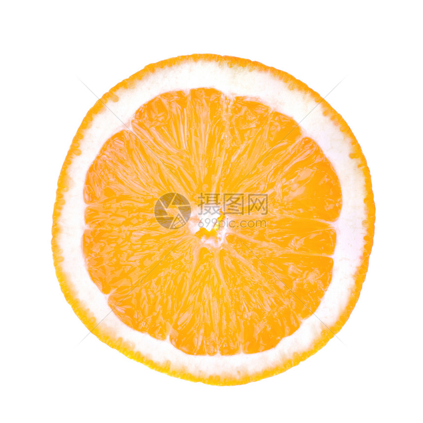 橙片水果柠檬果汁热带维生素橙子茶点健康圆形白色图片