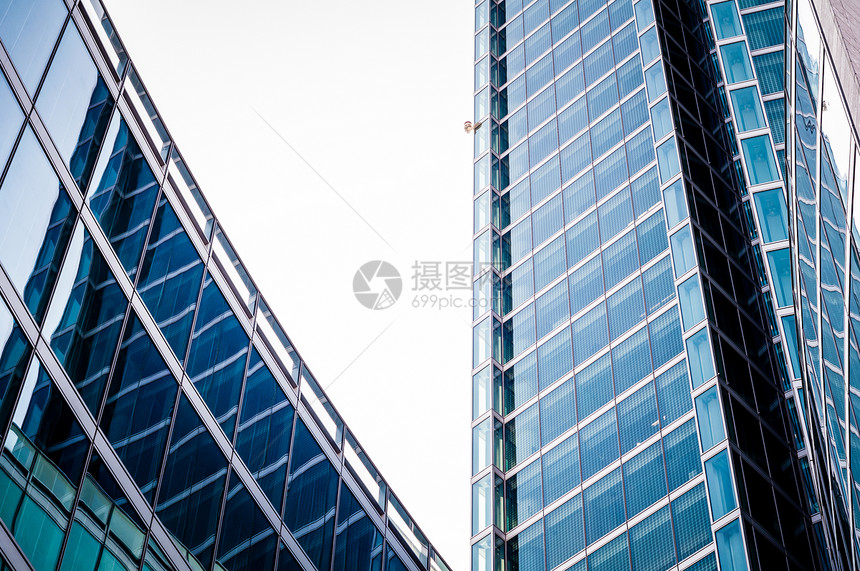 商业建设景观天空金融摩天大楼市中心城市办公室反射建筑玻璃图片