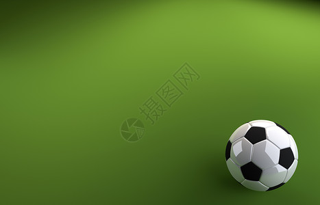 绿色背景的足球闲暇计算机场地运动沥青圆形游戏白色背景图片
