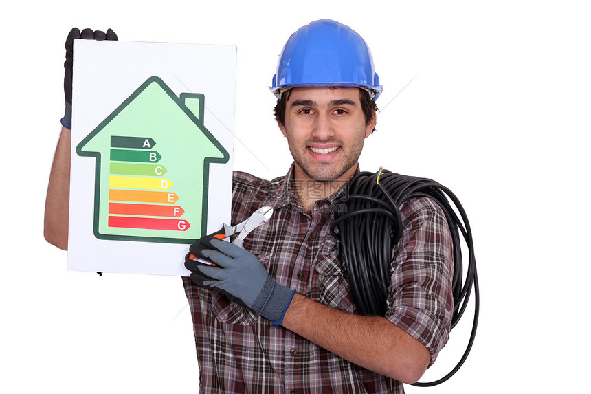 节省能源手套房子储蓄海报工作服金属工程师维修工作修理工图片