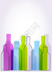 A 玻璃瓶子背景摘要精品产品蓝色邀请函程式化横幅酒精装饰插图奢华复古的高清图片素材