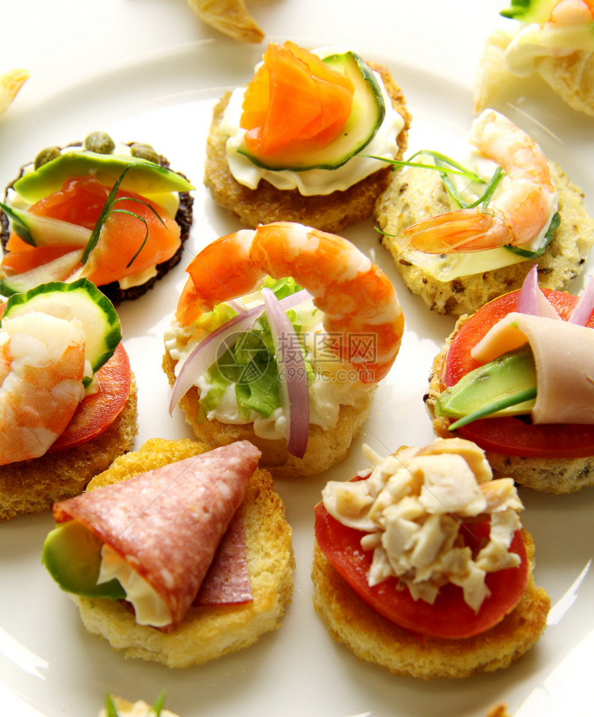 平比板板块食物味道美食对虾派对零食面包香菜韭菜午餐图片