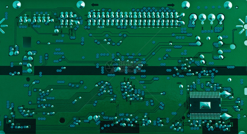 绿色印刷电路板电气信号卡片科学电路界面木板网络编程创新图片