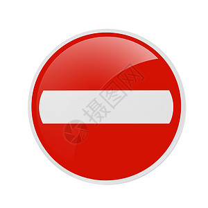 交通信号路标警告强制性红色入场标志高清图片