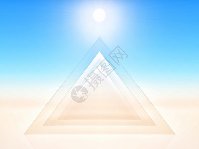 三角形蓝色太阳几何阳光数字背景图片