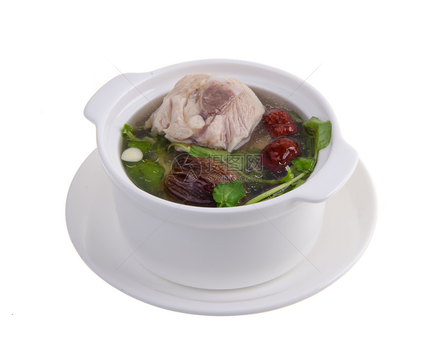 鸡汤和草药汤 中国菜的风格用餐猪肉土豆午餐蔬菜胡椒餐厅饮食格子蒸汽图片