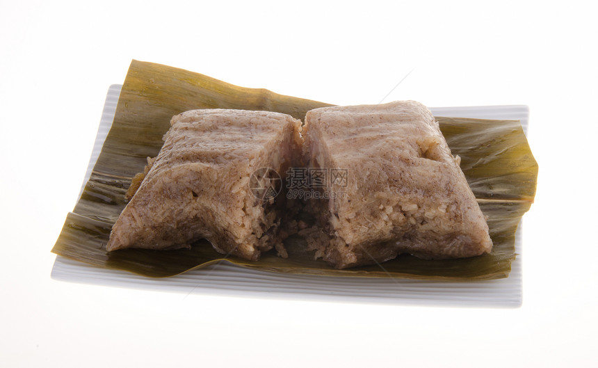 中国大米背负着背景猪肉食物叶子粽子餐厅节日金字塔水平小吃文化图片