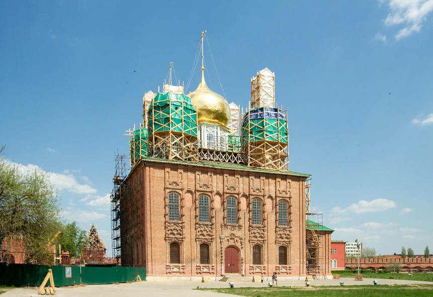 俄罗斯图拉克里姆林宫 托米迪大教堂的修复图片