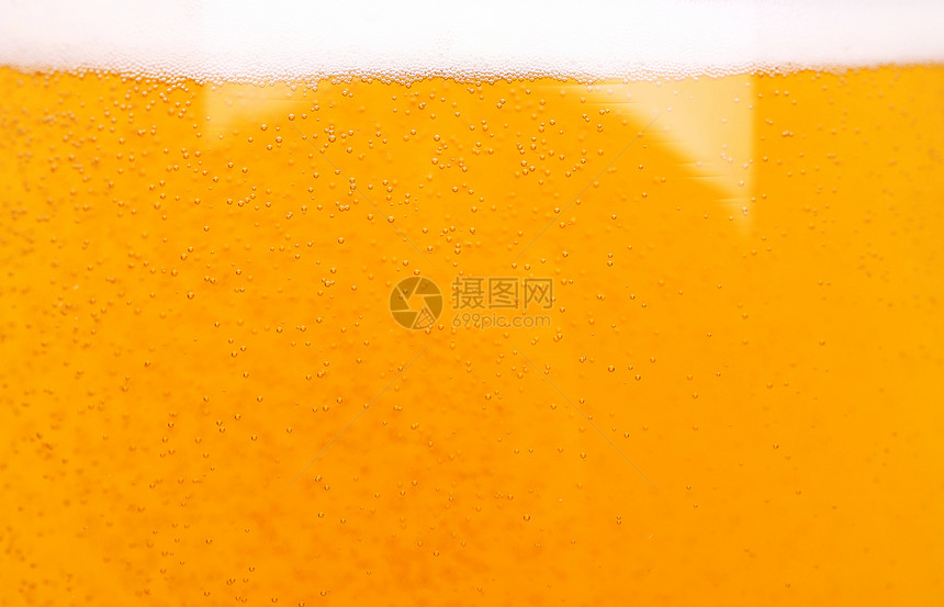 轻啤酒背景气泡饮料泡沫火花液体口渴金子酿造玻璃飞沫图片