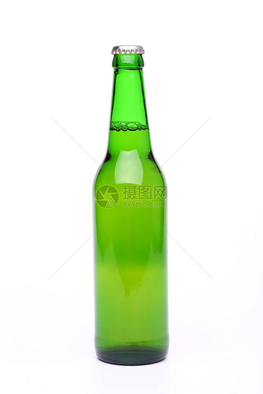 白底的轻啤酒瓶子图片