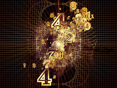 几何游戏数字橙子墙纸网格黄色数学几何学宇宙背景图片