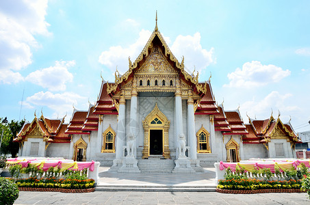 泰国曼谷佛教大理寺旅行建筑学艺术寺院好地方旅游信仰天空冥想广场背景