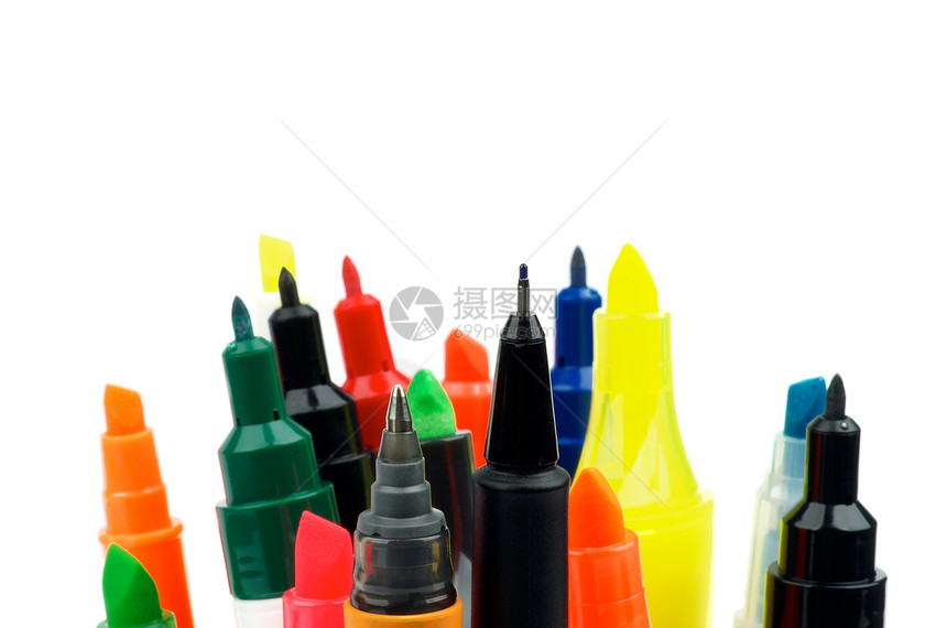 Felt 提示笔幼儿园黑色工具彩色工作用品红色蓝色绿色荧光图片