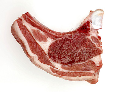 原猪排肉类食物白色猪肉印章背景图片