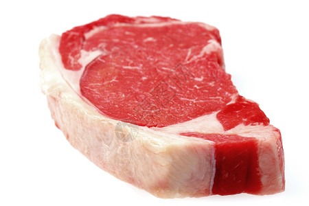 牛肉牛排倾斜肉类白色红色牛扒牛肉背景图片