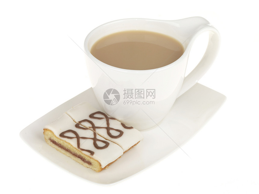 茶和蛋糕生活食物白色工作室咖啡杯子图片