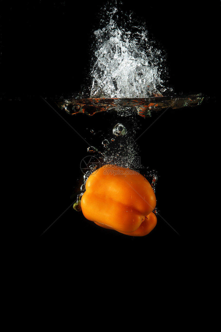 甜橙胡椒植物厨房沙拉食物营养农场蔬菜饮食红辣椒生长图片