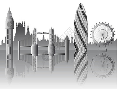 伦敦大本钟塔伦敦天线矢量眼睛议会地方城市旅游地标景点纪念碑插图摩天大楼设计图片