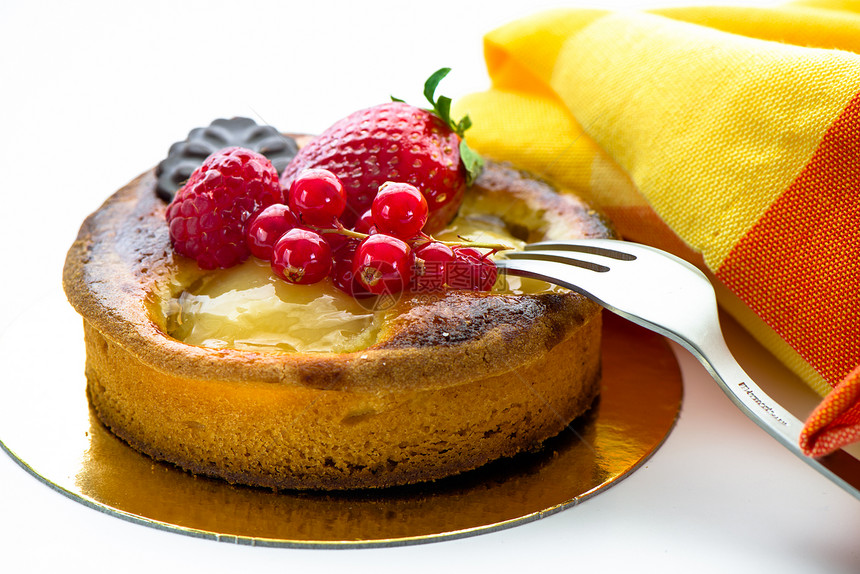 水果甜果蛋糕浆果用具海绵盘子糕点午餐馅饼银器茶点图片