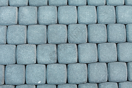 铺石石正方形路面人行道积木网格立方体石头地面灰色鹅卵石背景图片