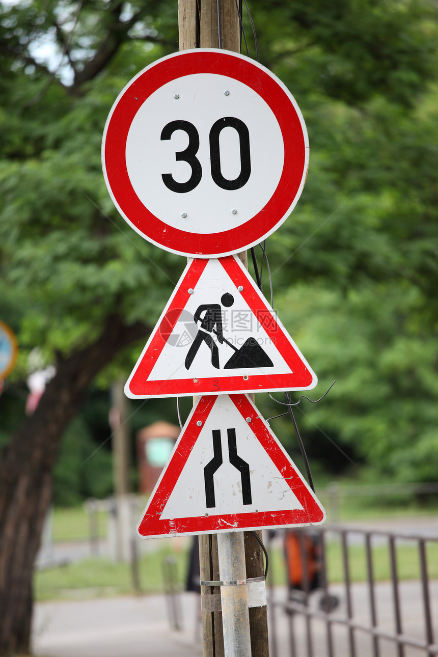 标志符号障碍道路极限工作街道工程工地运输交通警告图片