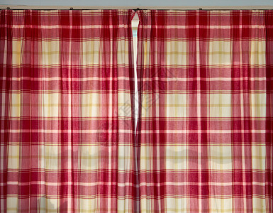 窗帘厨房入口推介会织物亚麻农家棉布黄色红色背景图片