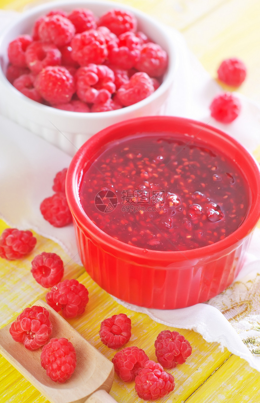 草莓果酱甜点果味覆盆子玻璃浆果矿物水果饮食木头美食图片