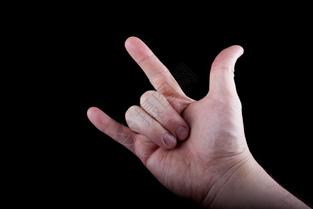 显示我爱你的手印牌语言概念男性身体手指广告手势比划背景图片