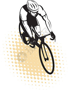 男性骑自行车的人骑赛车背景图片