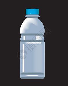 塑料瓶装塑料水容器黑色水瓶插图背景包装背景图片