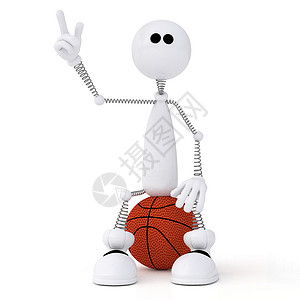 3D篮球选手游戏运动员玩家插图卡通片训练男生冠军背景图片