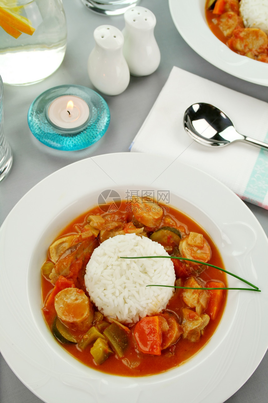 鸡群蔬菜食物胡椒美食桌面味道香肠萝卜勺子用餐图片