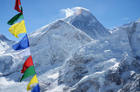 希拉里珠穆朗玛峰或珠穆朗玛峰 世界上最高的山峰背景
