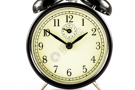 旧时钟唤醒警报闹钟时间测量白色小时背景图片