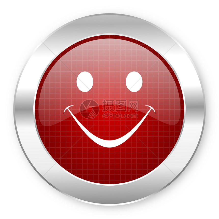 微笑图标笑脸投票横幅红色按钮互联网网络表情商业标记图片