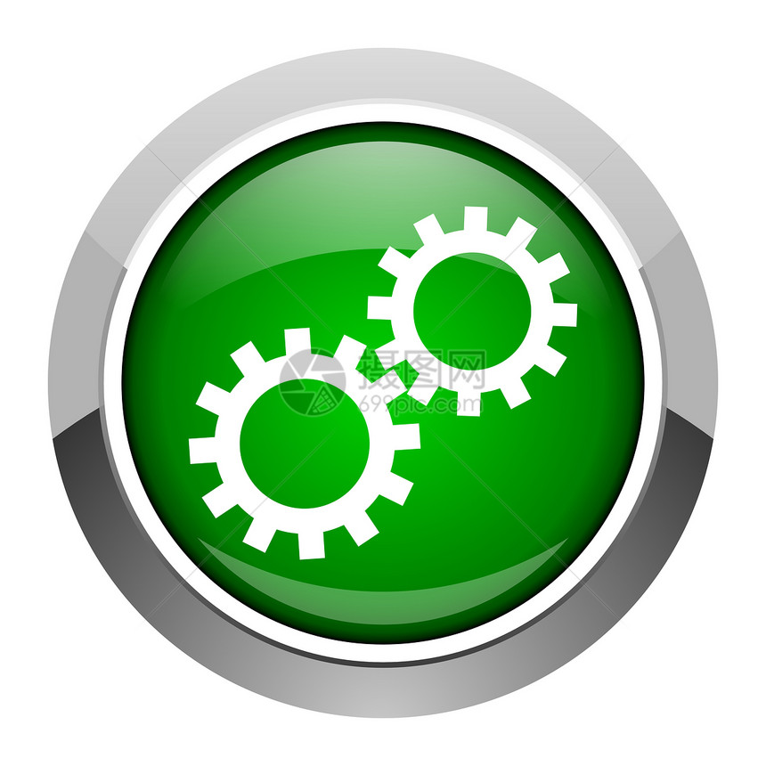 齿轮图标工具维修引擎网络工作商业链轮绿色工程电话图片