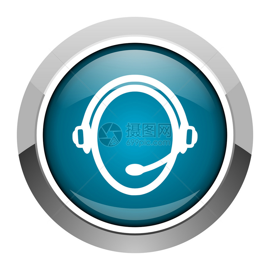 客户服务用户服务图标网络电话电子商务操作员顾客耳机互联网按钮蓝色商业图片