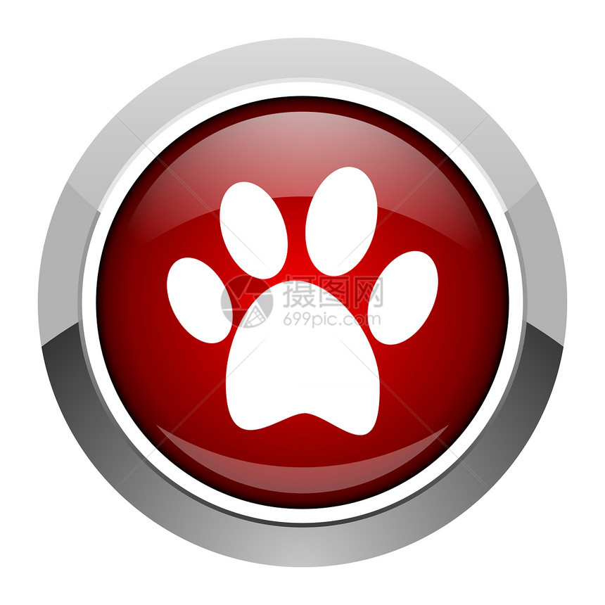 动物足迹图标圆圈横幅食物网络互联网猎人荒野宠物打印按钮图片