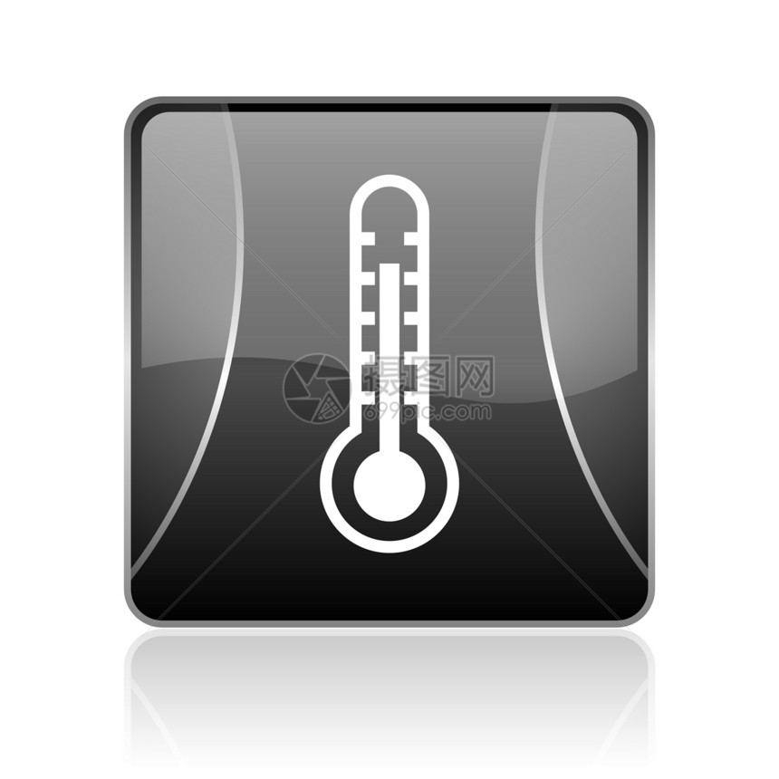 黑平方网状灰色图标药品疾病发烧冷却温度计互联网商业测量正方形乐器图片
