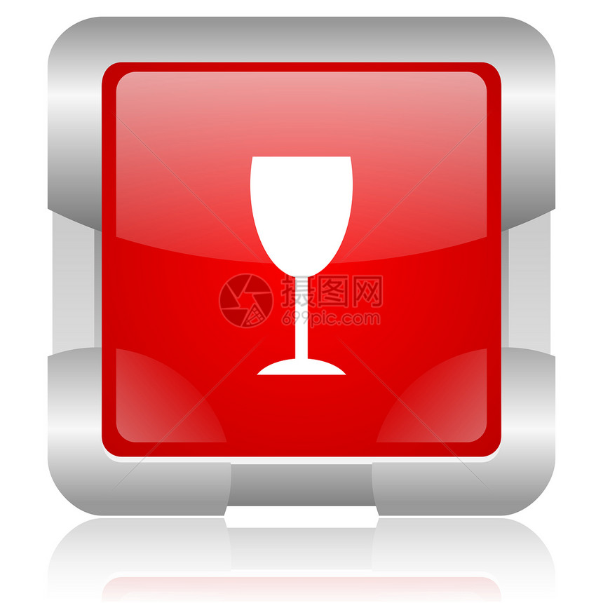 玻璃红色方格网络闪光图标酒精餐厅网站店铺金属正方形藤蔓互联网酒吧商业图片