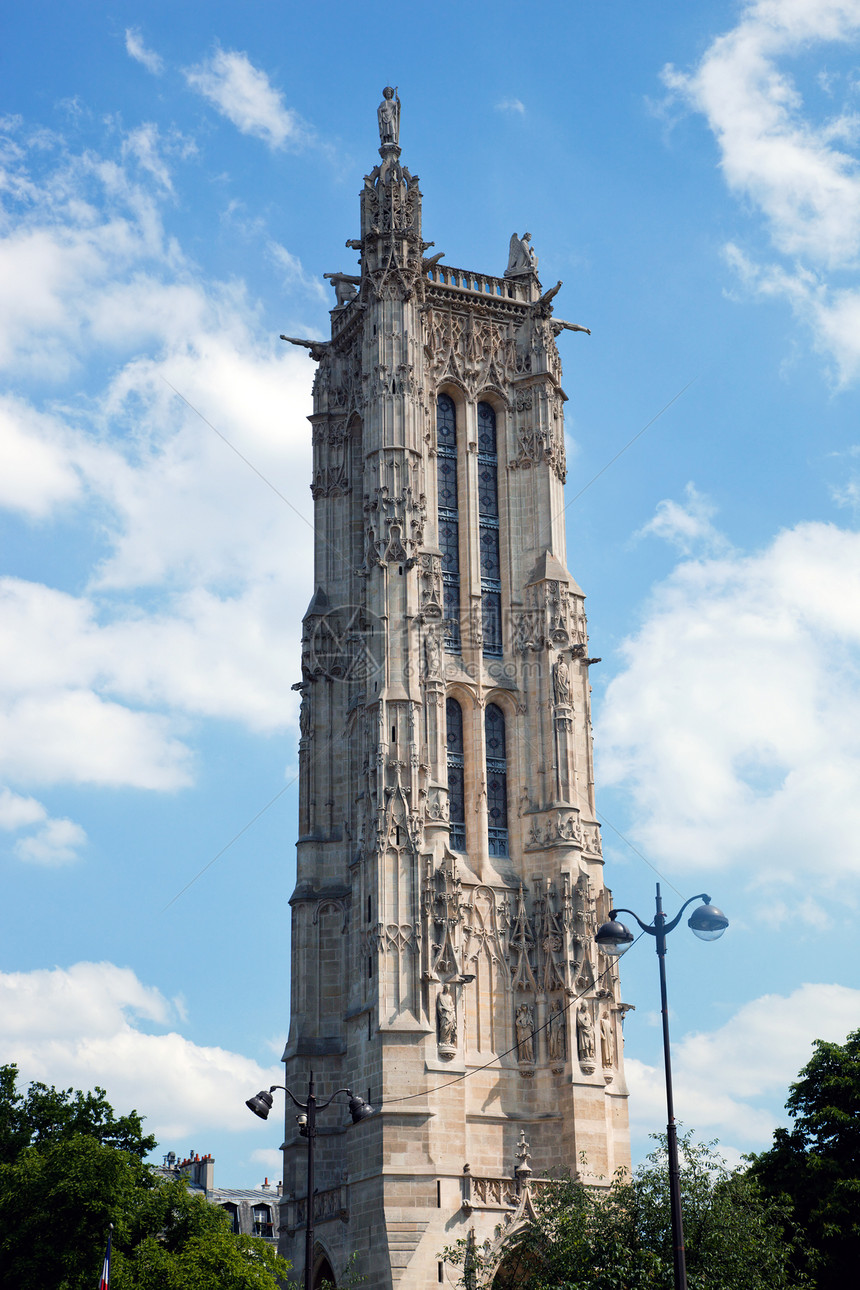圣雅克旅游 法国巴黎纪念碑旅行宗教教会建筑雕像游客建筑学大教堂城市图片