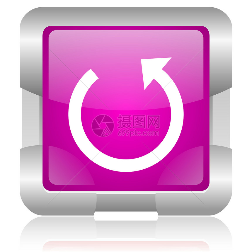 旋转粉红色平方网络闪光图标环境箭头技术正方形商业紫色钥匙生态电路网站图片