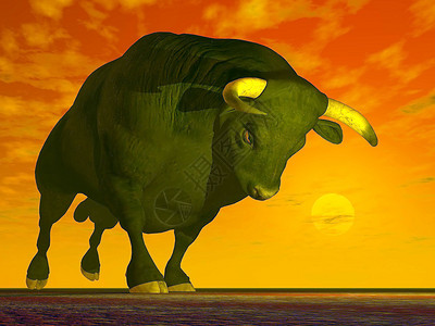 侵略性公牛 - 3D太阳高清图片素材