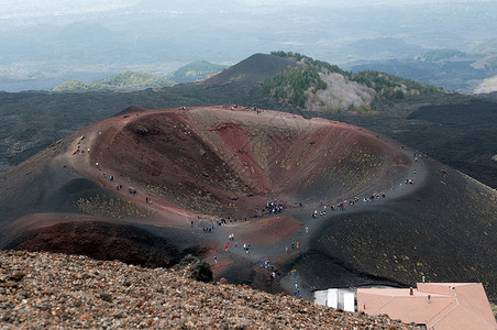 意大利西西里 埃特纳火山的高清图片